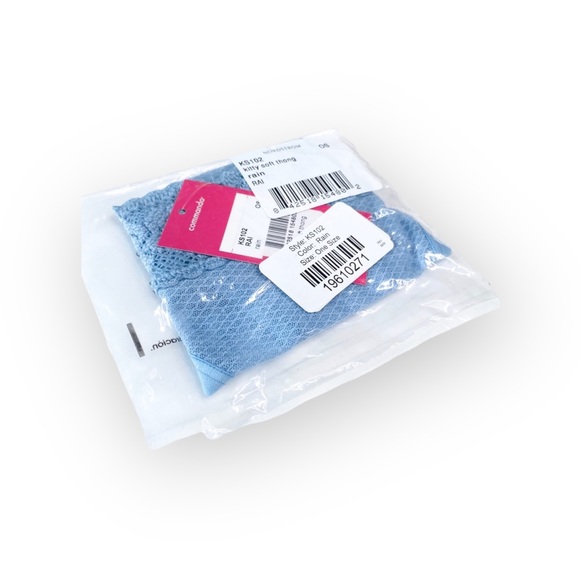 new Commando ❤︎ Kitty Stretch Lace Thong ❤︎ Rain Baby Blue ❤︎ One Size 00 - 14 - Picture 10 of 14